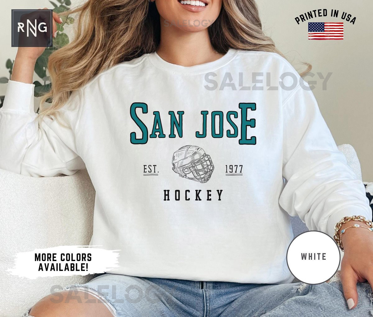 San Jose Hockey Sweatshirt Sharks Gameday Crewneck_253