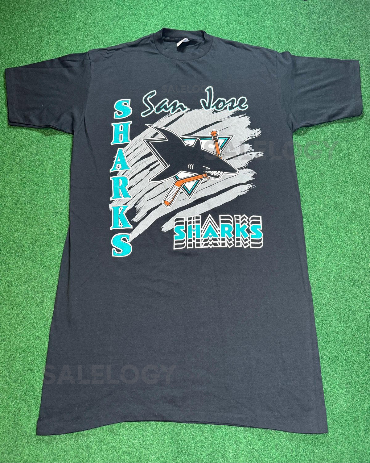 90s Vintage San Jose Sharks T-Shirt Nightgown NHL Hockey OSFA_11