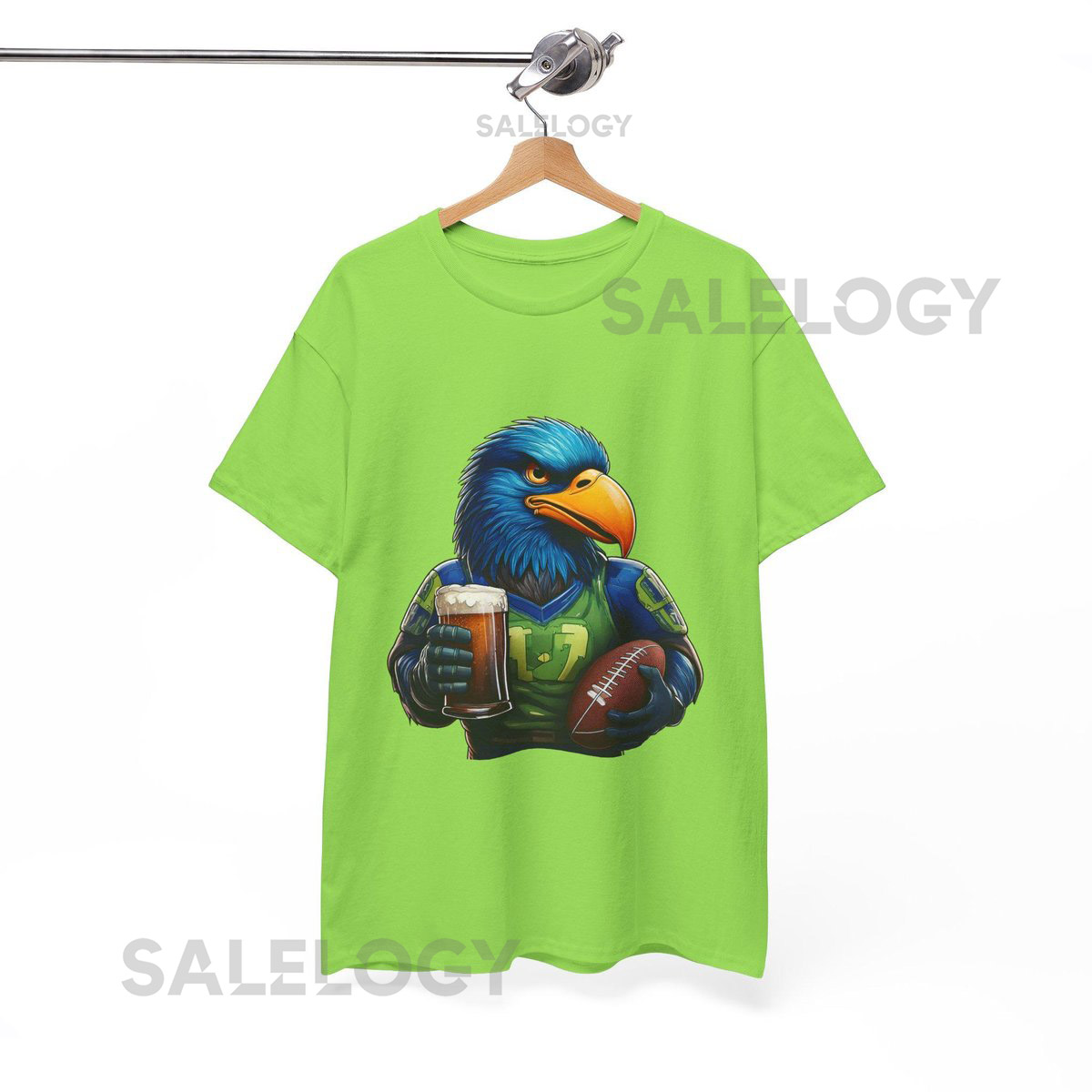 Seattle Seahawks Football Beer Unisex Tee Blue Bird Fan Apparel_382