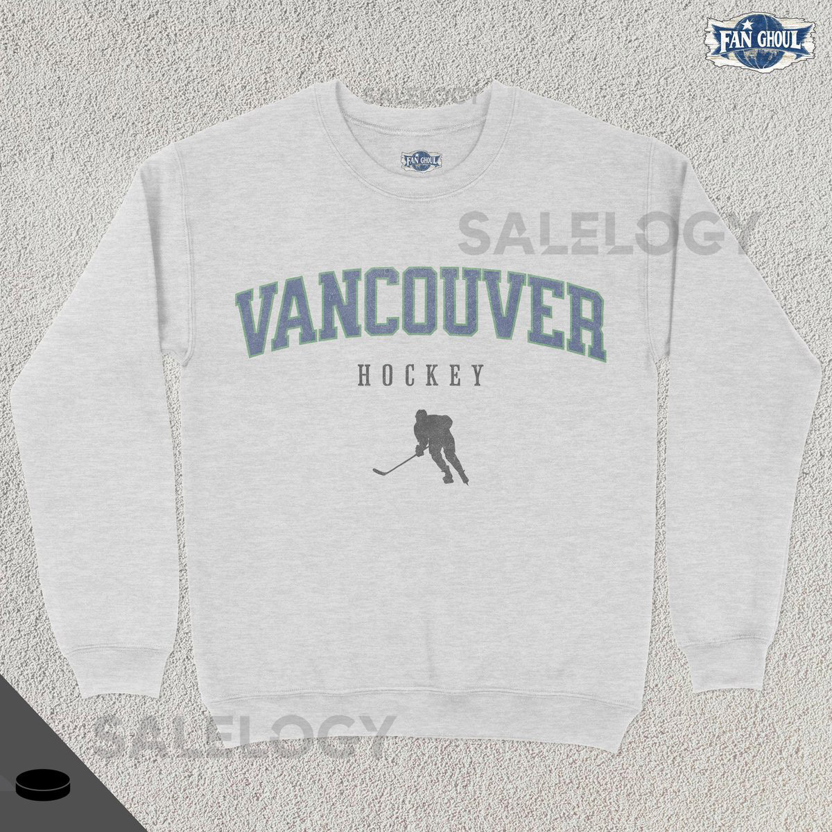 Vancouver Hockey Varsity Sweatshirt College Sports Crewneck College Sweater Hockey Fan Gift Hockey Lover Apparel Vintage Retro_530