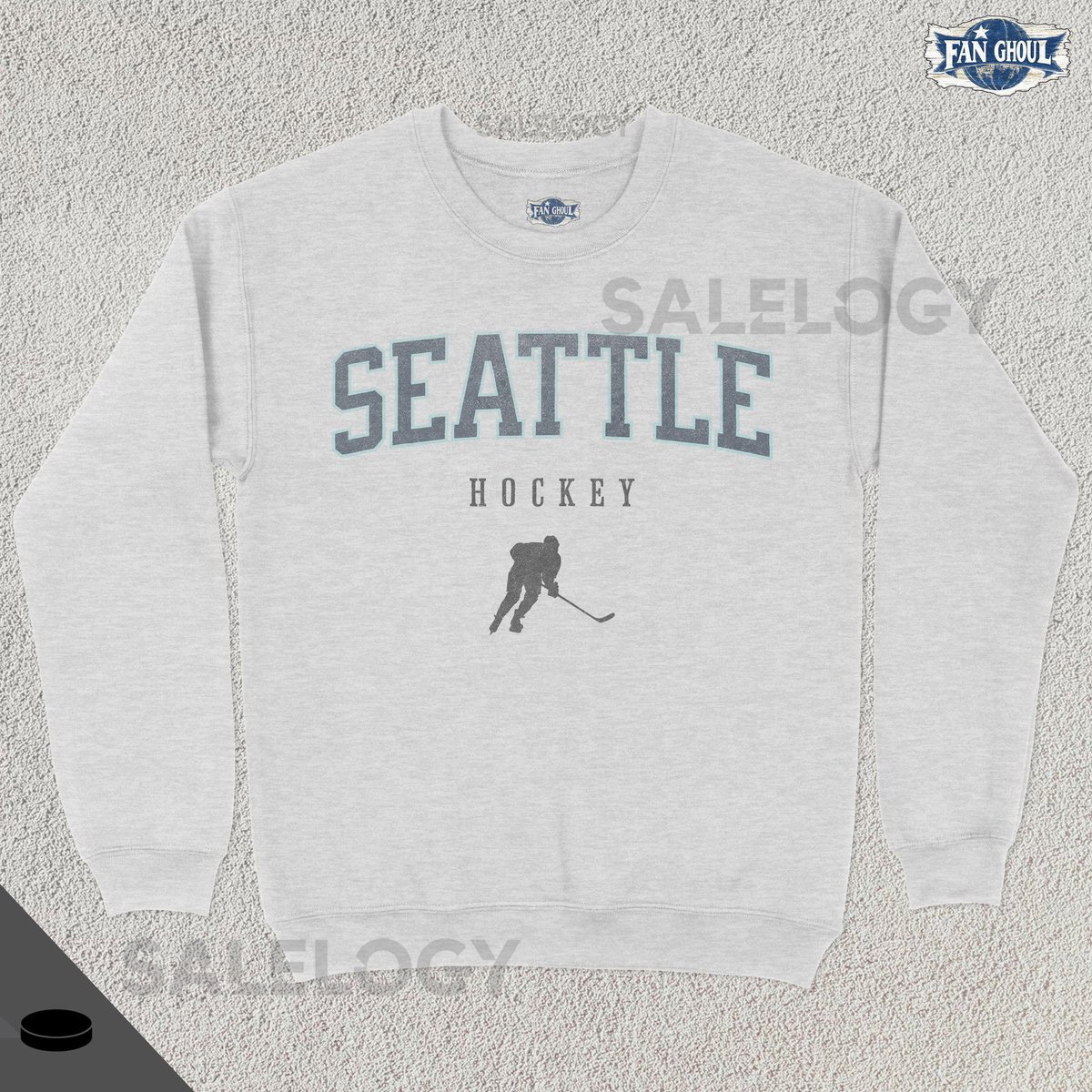 Seattle Hockey Varsity Sweatshirt College Sports Crewneck College Sweater Hockey Fan Gift Hockey Lover Apparel Vintage Retro_328