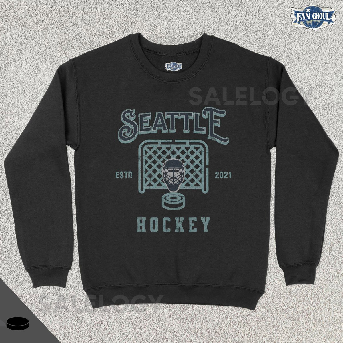 Vintage Seattle Hockey Crewneck American Sports Sweatshirt US Sports Clothing Hockey Fan Gift Hockey Apparel Vintage Sweater Kraken_645