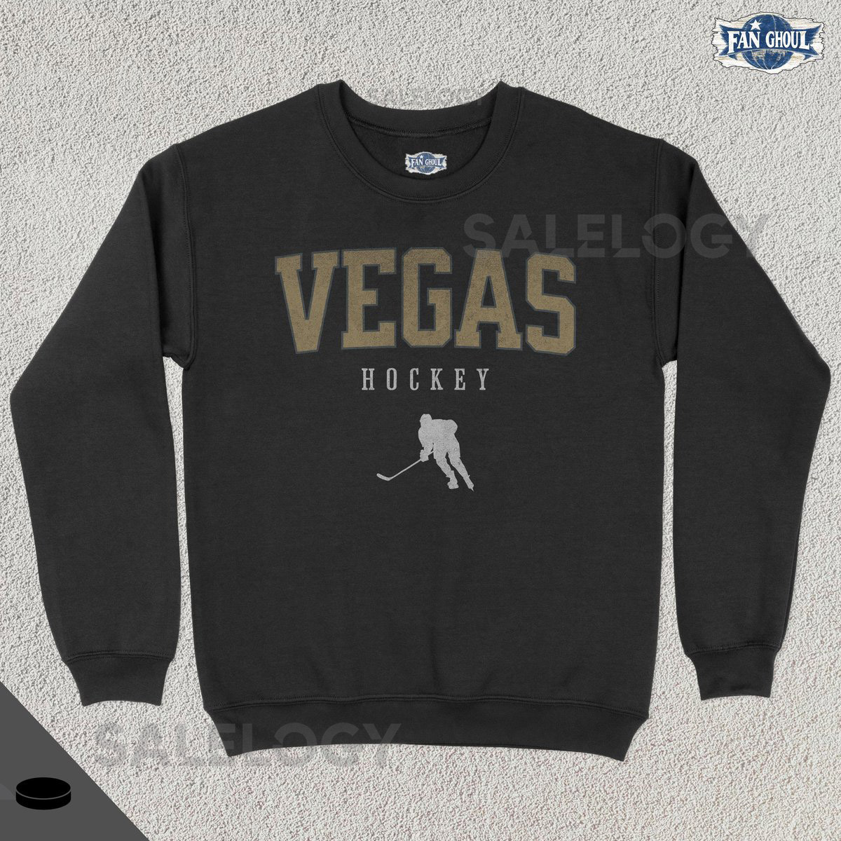 Vegas Hockey Varsity Sweatshirt College Sports Crewneck College Sweater Hockey Fan Gift Hockey Lover Apparel Vintage Retro_581