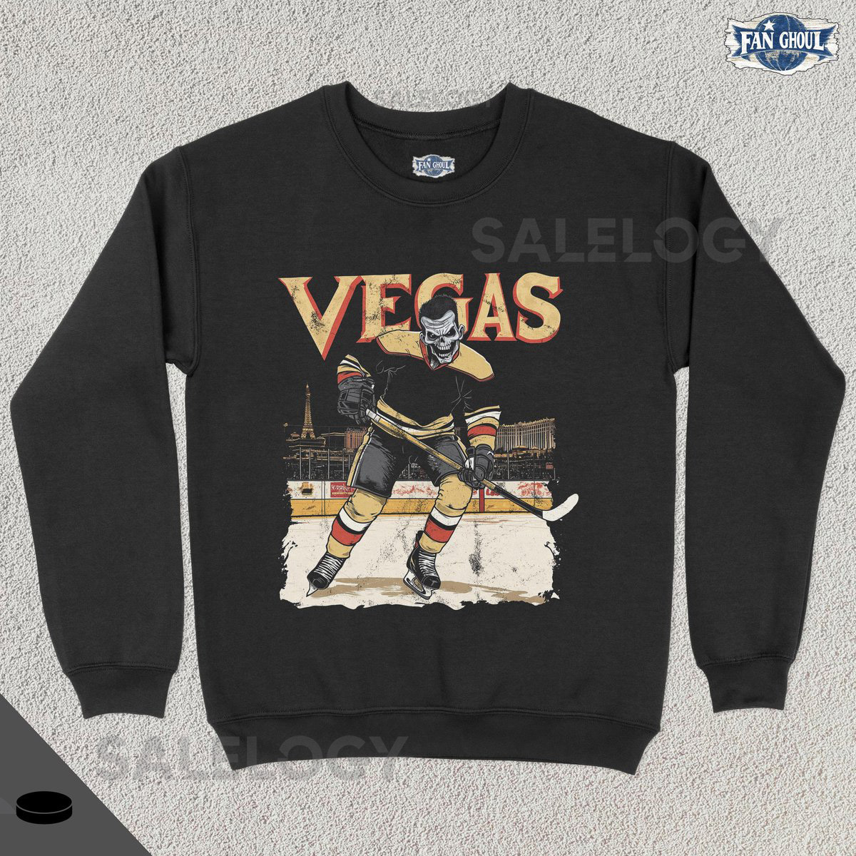 Vegas Hockey Crewneck Golden Knights Ice Hockey Sweatshirt Sports Clothing Hockey Fan Gift Hockey Lover Vintage Hockey Vegas Nevada_573