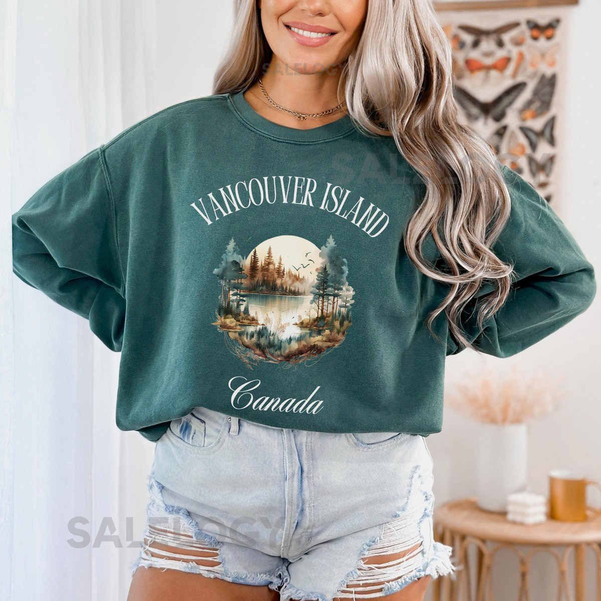 Vancouver Island Sweatshirt Comfort Colors Vancouver Island Shirt Canada Vacation Souvenir Canada Trip Gift British Columbia Canada Shirt_538