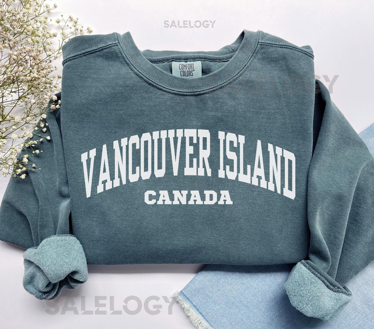 Vancouver Island Sweatshirt Comfort Colors Vancouver Island Shirt Canada Trip Vacation Souvenir Gift Canada Crewneck Canadian Sweater_537