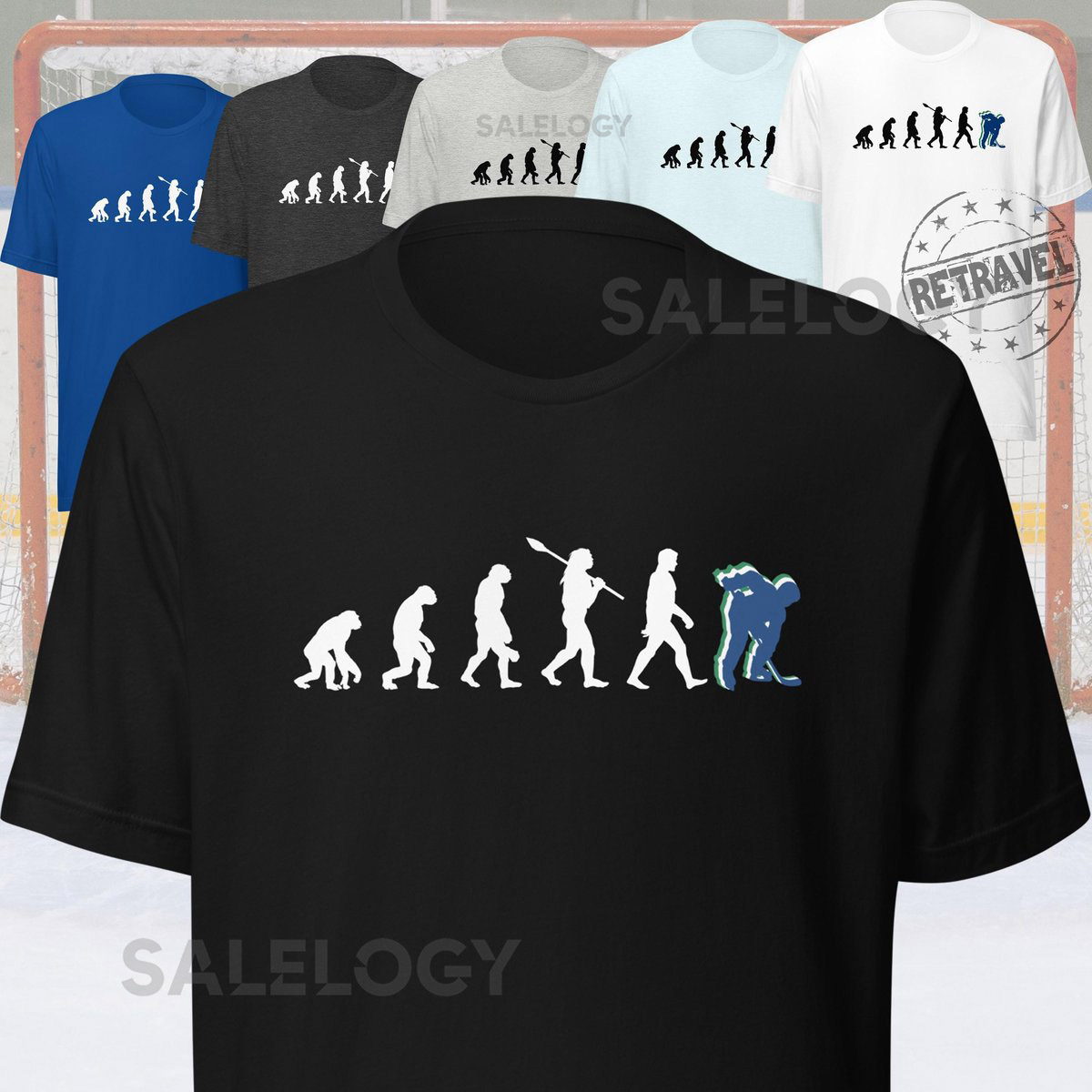 ICE HOCKEY Evolution Shirt VANCOUVER Hockey Shirt Hockey Player Fathers Day Gifts For Him Ice Hockey Gifts For Men Hockey Gift For Dad_129