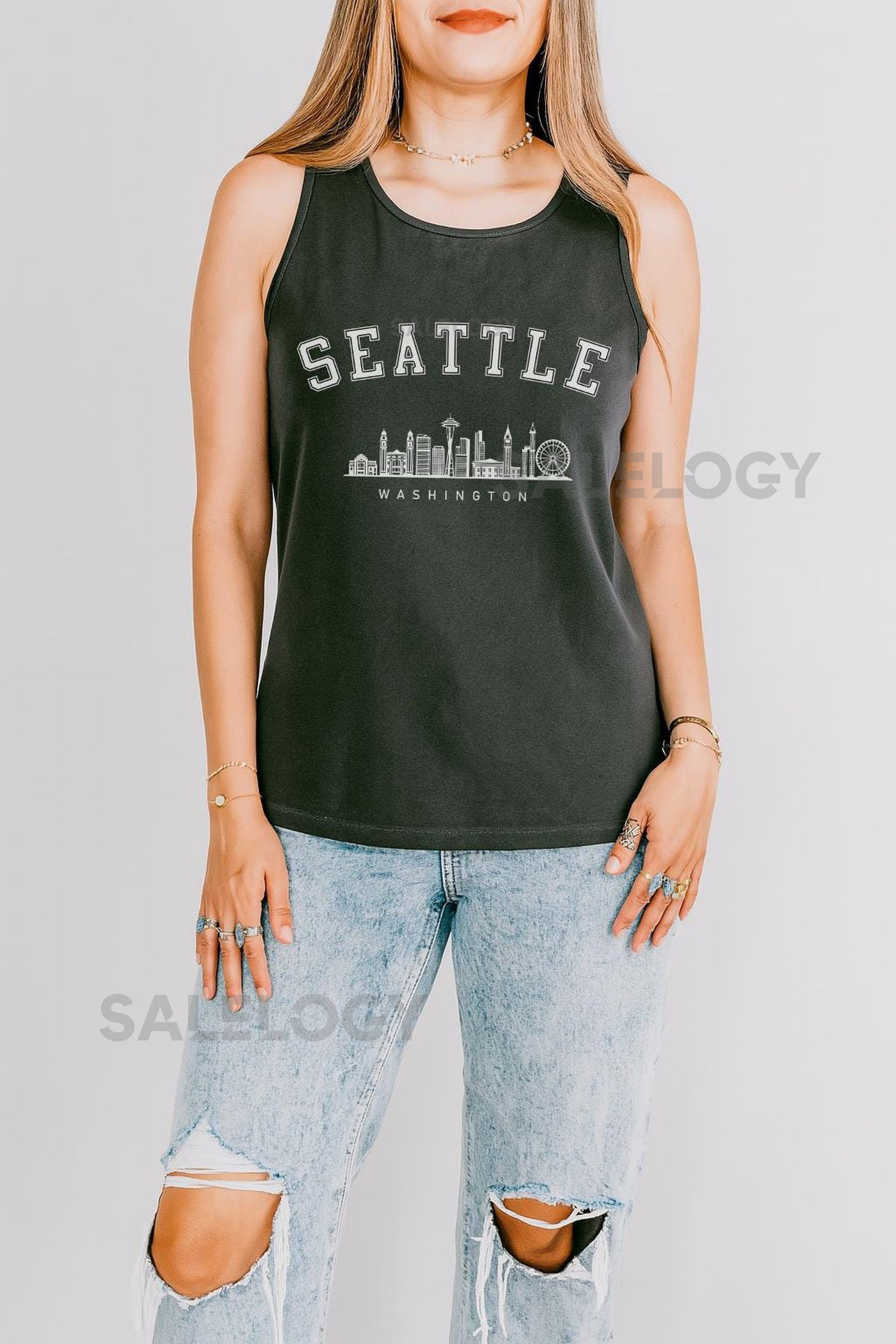 Seattle WA Comfort Colors Tank Seattle Skyline Shirt Washington State Top PNW Souvenir Space Needle Tank Seattle Gift PNW Apparel_430