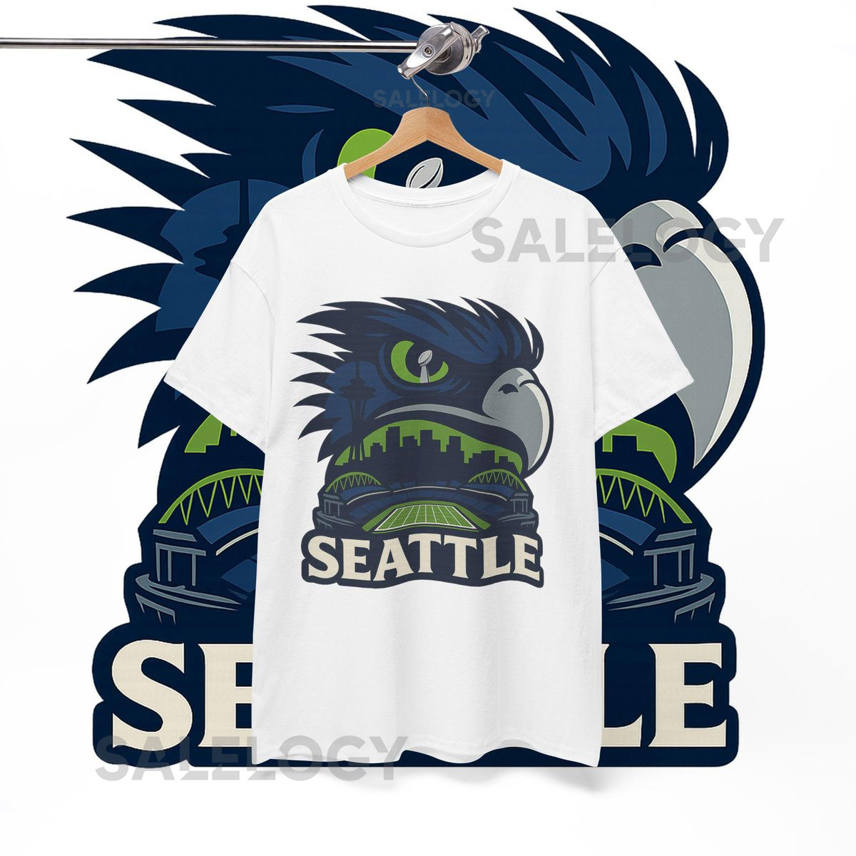 Seahawk T-Shirt Football Fan Gift Pacific Northwest Pride Football T shirt Eagle Graphic T shirt_279