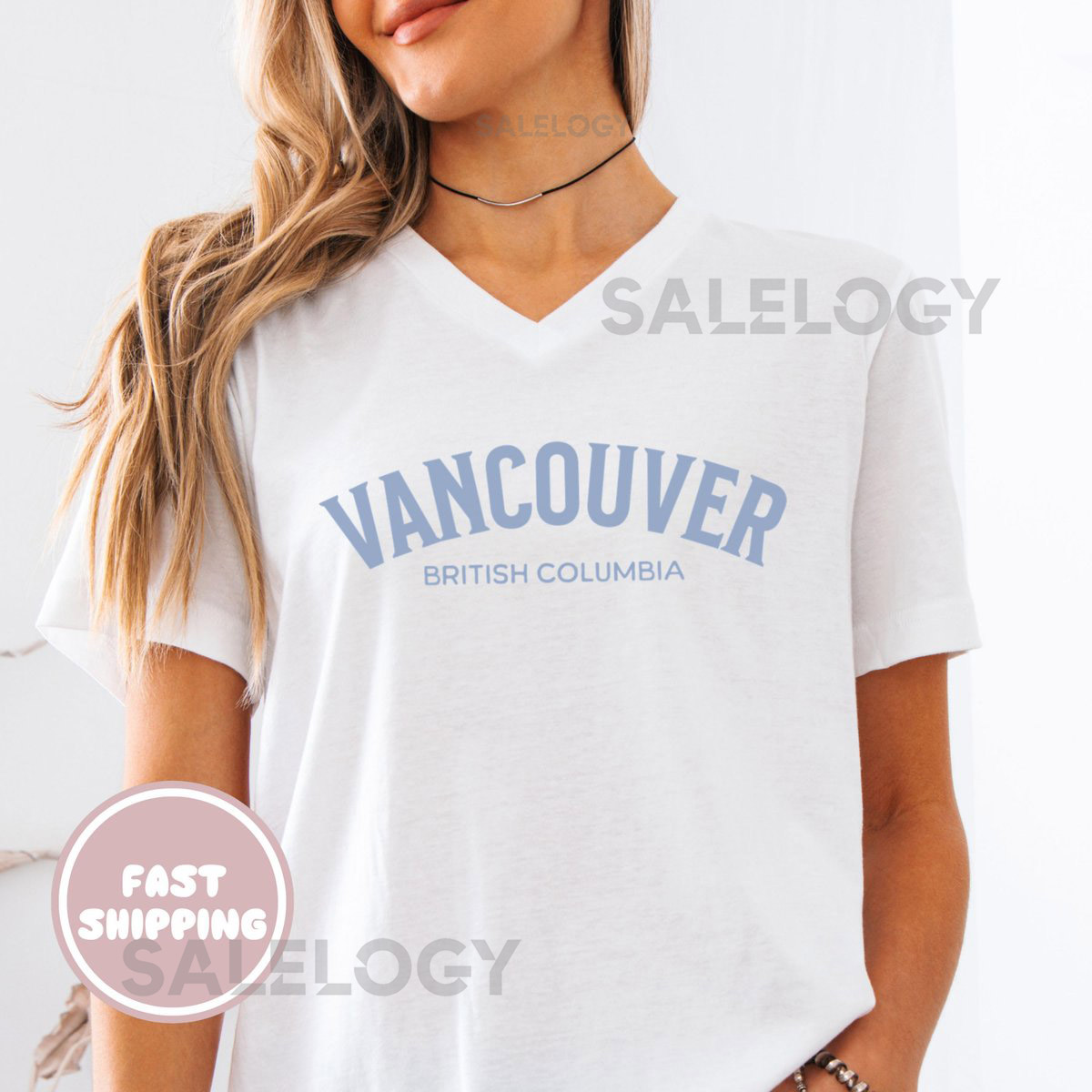 Women's Vancouver T-Shirt Vancouver BC V Neck Tee Cute Vancouver Canada Souvenir Shirt Soft Cotton Vancouver Shirt Vancouver Apparel Gift_680