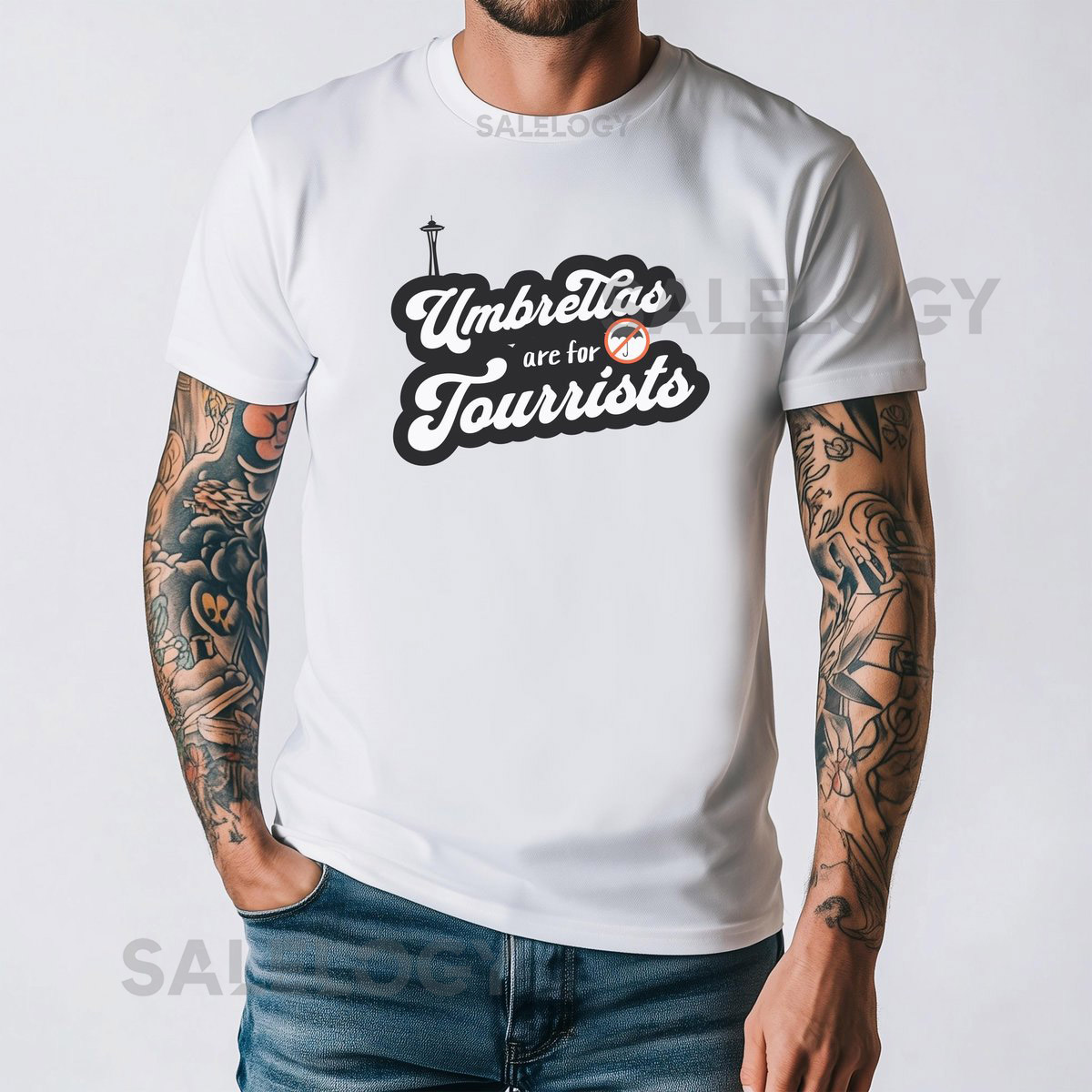 Seattle Tshirt Rain city Tee Umbrellas are for tourists Tshirt Seattle jokes tshirt Seattle funny tshirt Seattle local tee Washington_422