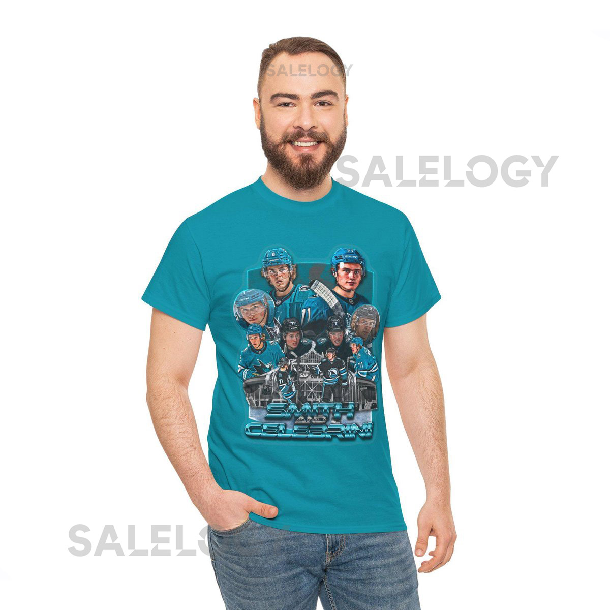 Macklin Celebrini Will Smith SJ Sharks Hockey Vintage Vibe T-Shirt_186
