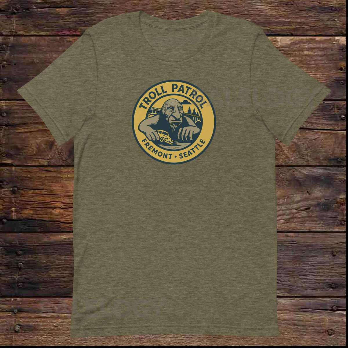Troll Patrol Fremont Seattle T-Shirt Funny PNW Graphic Tee_477