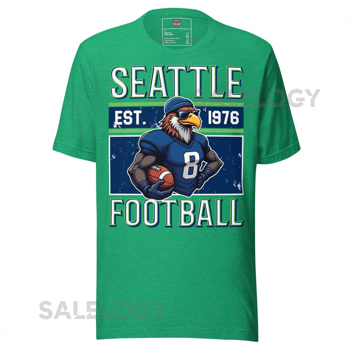 Seattle Football T-Shirt Vintage Retro Football Fan Gift SEA Sports Apparel_309