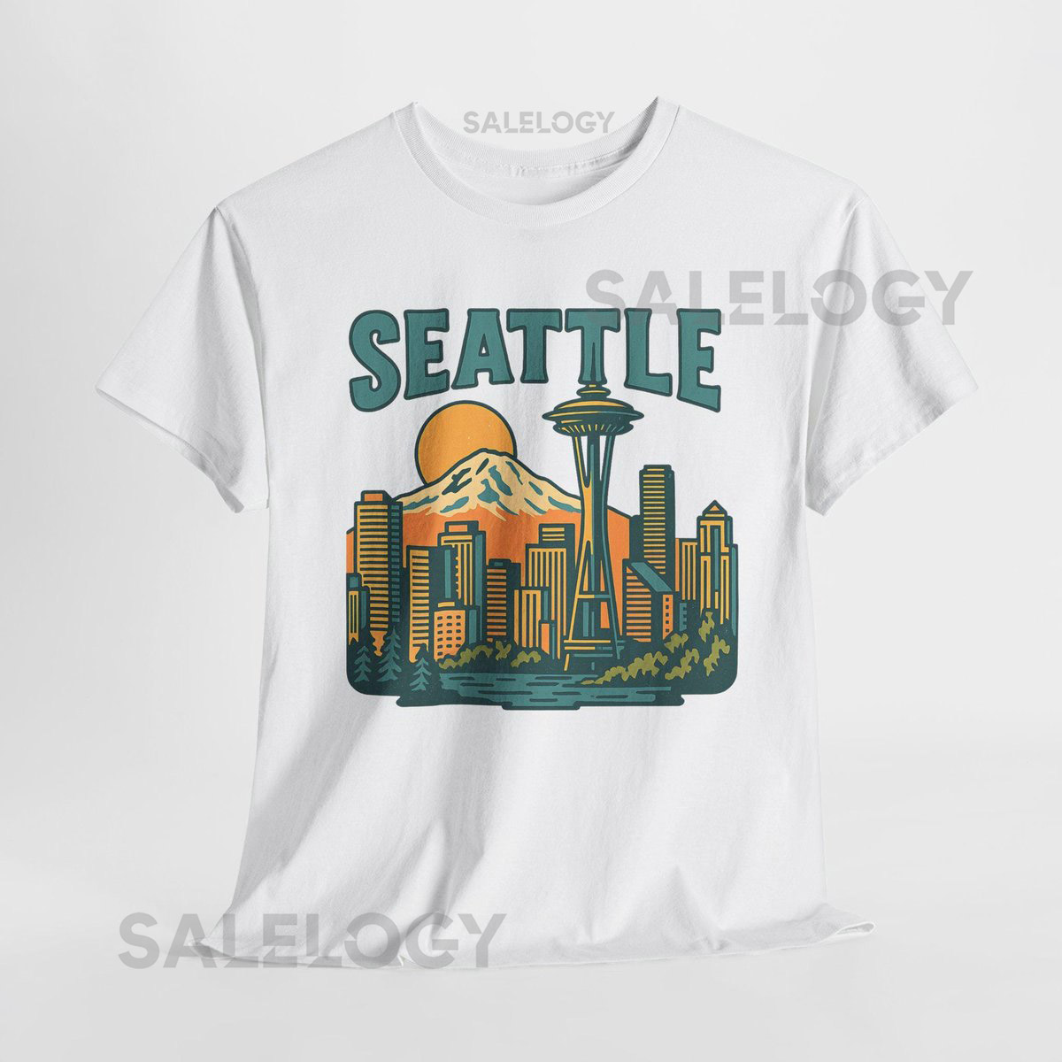Seattle Vintage Unisex Heavy Cotton Tee Retro Seattle Shirt Travel Souvenir T-Shirt Gift for Seattle Lovers Casual City Tee_429