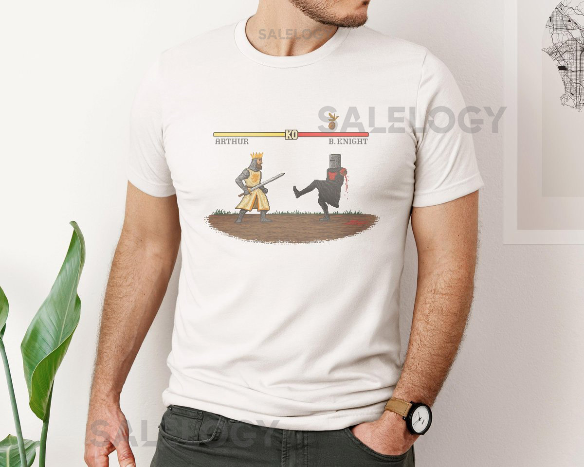 Monty Python Black Knight T-Shirt Holy Grail Pixel Art Tee_199