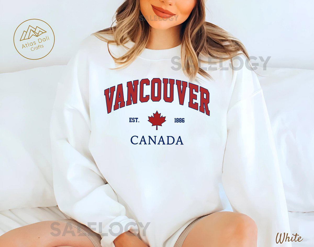 Vancouver Sweatshirt Canada Crewneck British Columbia BC Sweater Canadian Maple Leaf Vancouver Gift Vancouver Unisex Sweater Canada_548