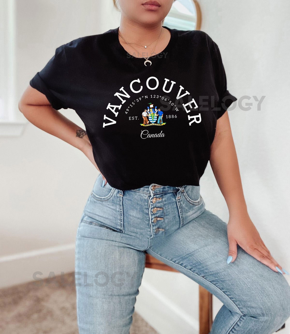 Vancouver Tee Vancouver T-Shirt Vancouver Souvenir Vancouver Shirt Canada T-Shirt Canada Gift Vintage Canada Shirt Heraldic_558