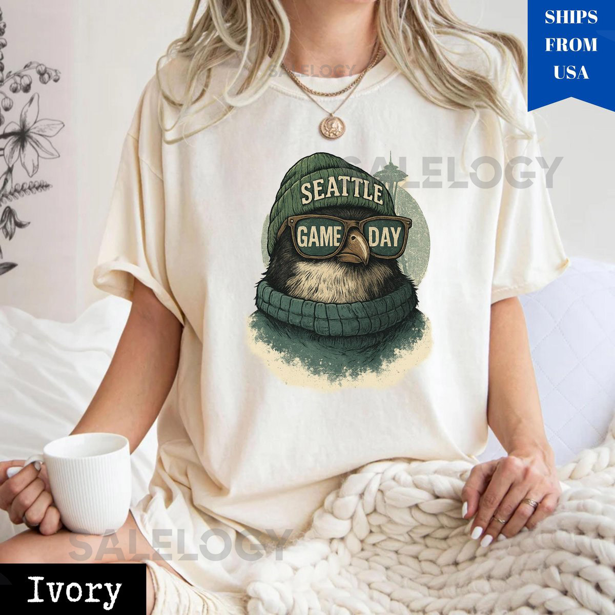 Comfort Colors Seattle Football Shirt Trendy Game Day Gift Vintage Sports Fan Apparel Seattle Mascot Shirt Seattle Football Fan Tee_56