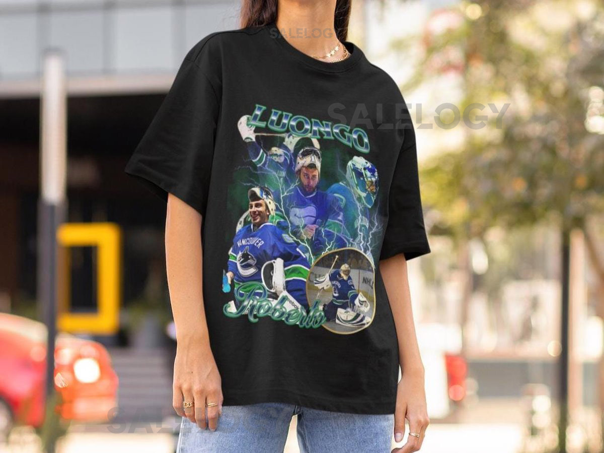 Roberto Luongo Vintage Vancouver Canucks NHL Hockey Design Retro Bootleg Gift Classic Graphic Unisex T-Shirt Limited Edition Canucks Shirt_242