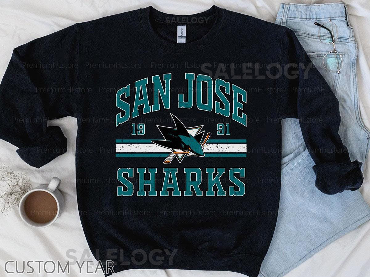 San Jose Hockey Sweatshirt San Jose Sharks Sweatshirt San Jose Hockey youth shirt San Jose Sharks Sweatshirt Crewneck_252