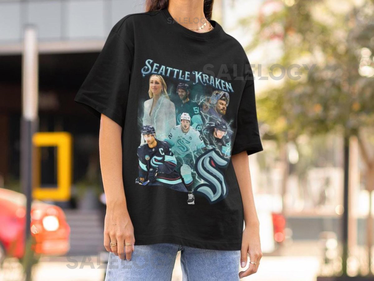 Seattle Kraken NHL Shirt Vintage 90s Seattle Kraken NHL Hockey Design Retro Bootleg Gift Classic Graphic Tee Unisex T-Shirt Limited Edition_347