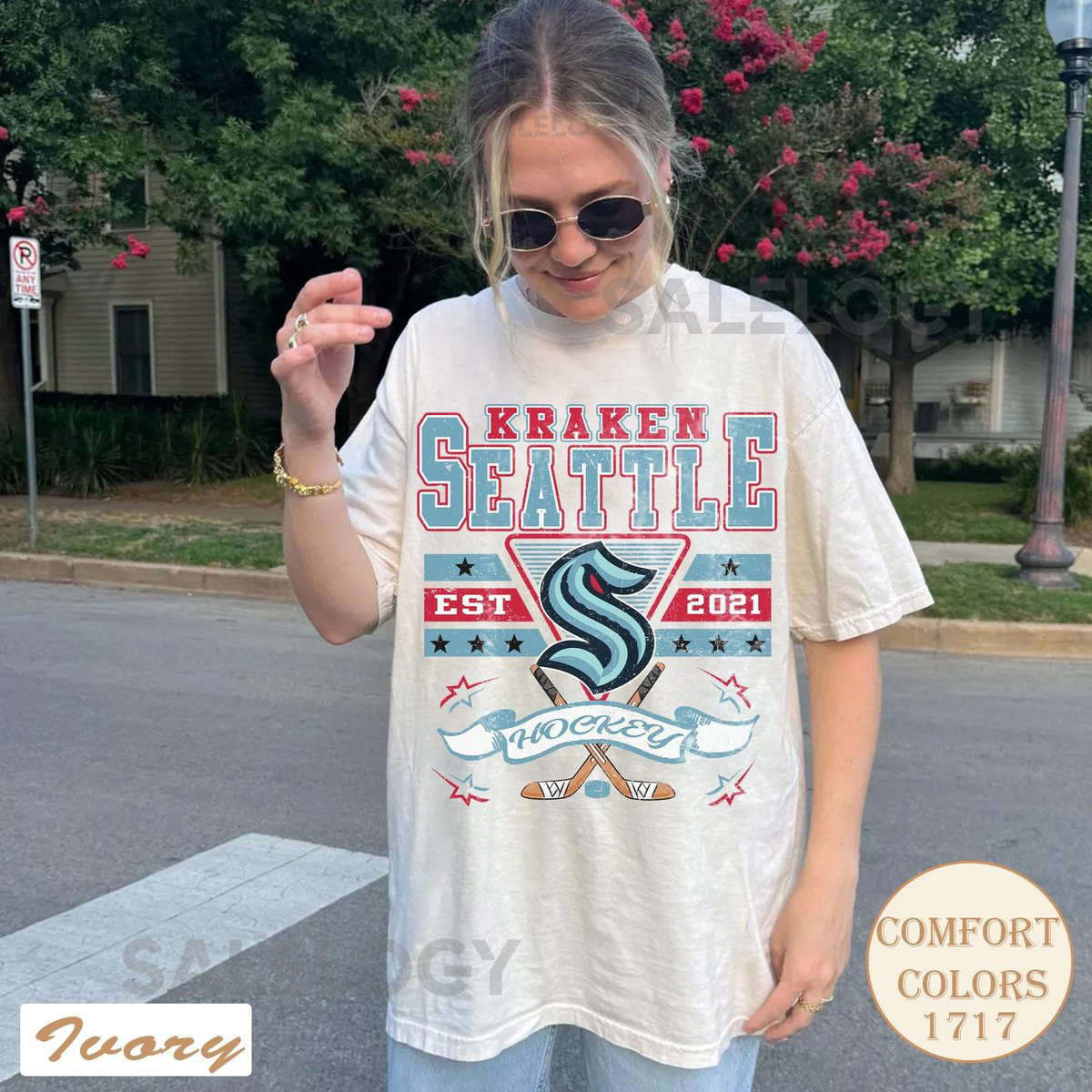 Comfort Color Vintage Seattle hockey shirt for adults- youth t-shirt cozy hockey fan outfit inspired team stylecasual hockey fanwear_49