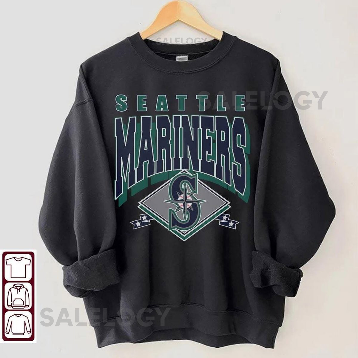 Vintage Seattle Mariners Sweatshirt Seattle Baseball Hoodie Vintage Baseball Fan Shirt Seattle Mariners Shirt_647