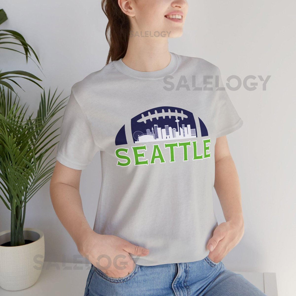 Seattle Football Graphic Tee Unisex Jersey Cotton Shirt_302