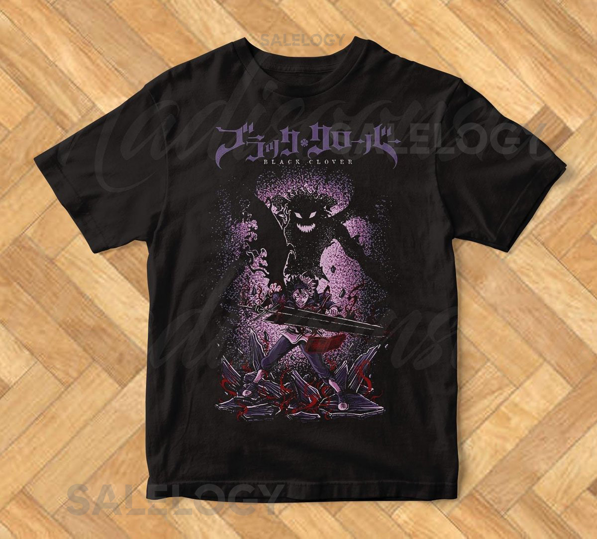 Black Asta Clover T-Shirt Vintage Soft Cotton Colors Tee_26