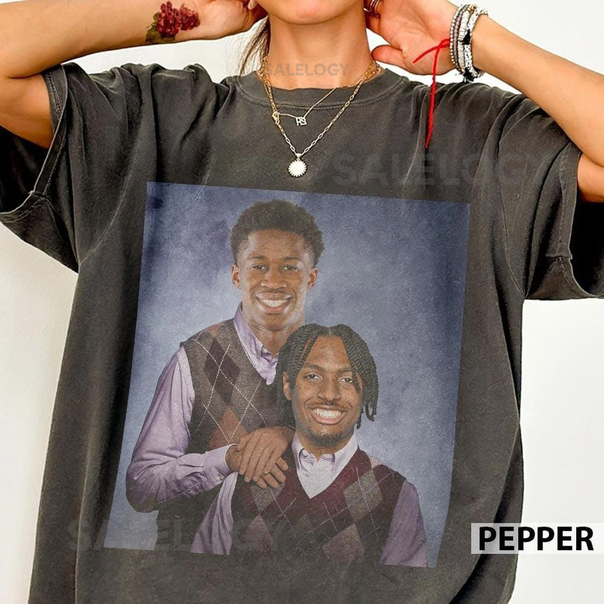 Tyrese Maxey V. J. Edgecombe Basketball Shirt Philadelphia Step Bros Tee Funny Basketball Gift Unisex_480