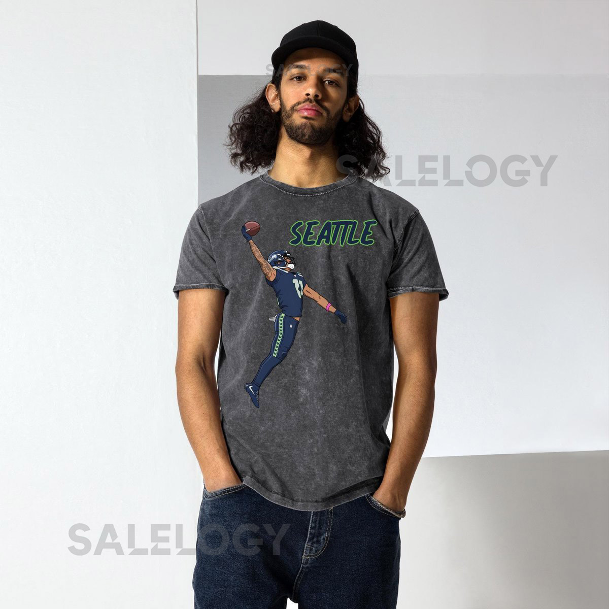 Seattle Seahawks Jaxon Smith-Njigba Dunking T-Shirt_384