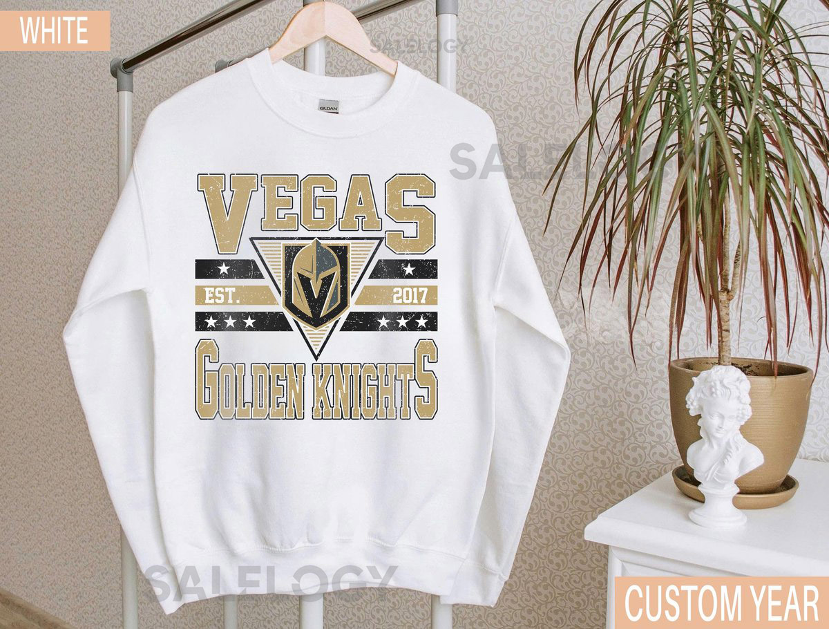 Vegas Golden Knights Sweatshirt Vintage Vegas hockey shirt Vegas Hockey Crewneck Golden Knights Hockey youth sweater Hockey Fan gift_571