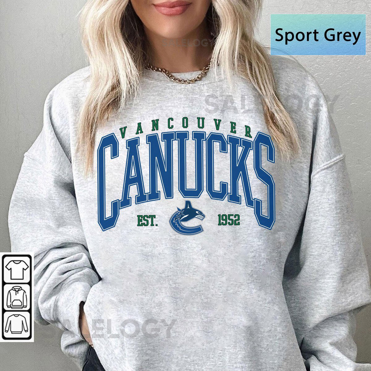 Vancouver Canucks Hockey SweatshirtVintage Graphic TeeHockey Gift For Fan Sweat-TshirtRetro Hoodie_503