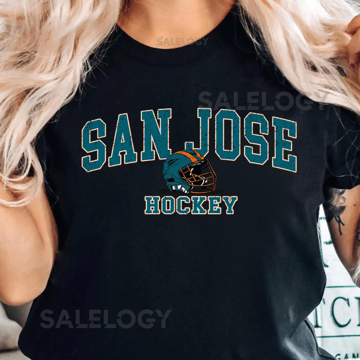 San Jose Hockey Sweatshirt T-Shirt Vintage Game Day Crewneck Retro Unisex Pullover_254