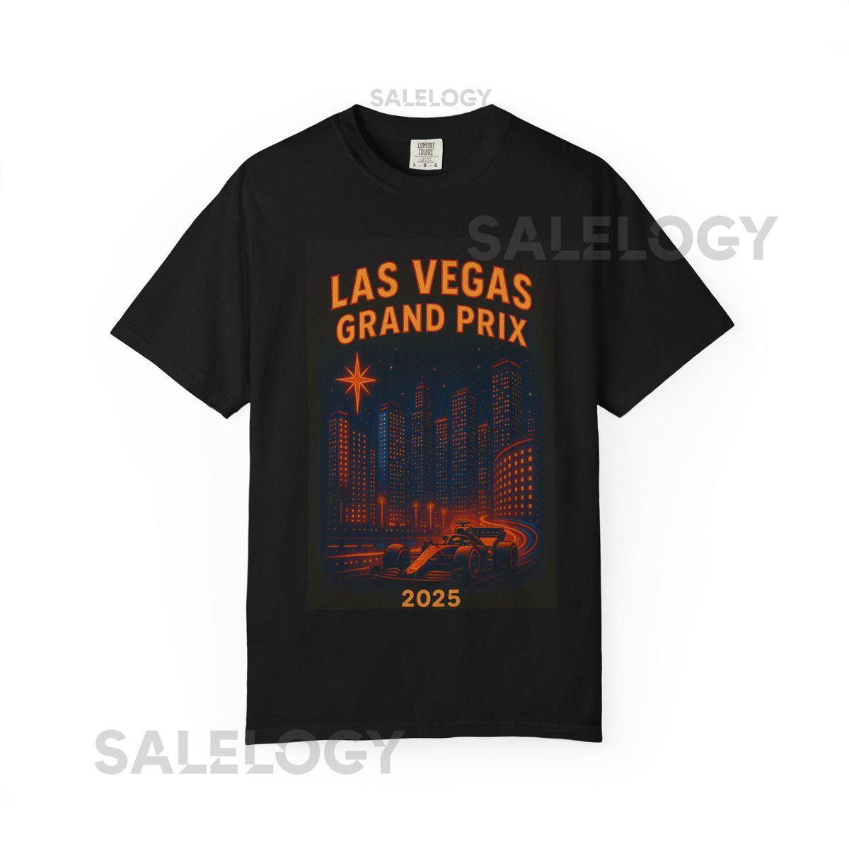 Las Vegas Grand Prix 2025 F1 T-shirt Neon City Race Poster_175