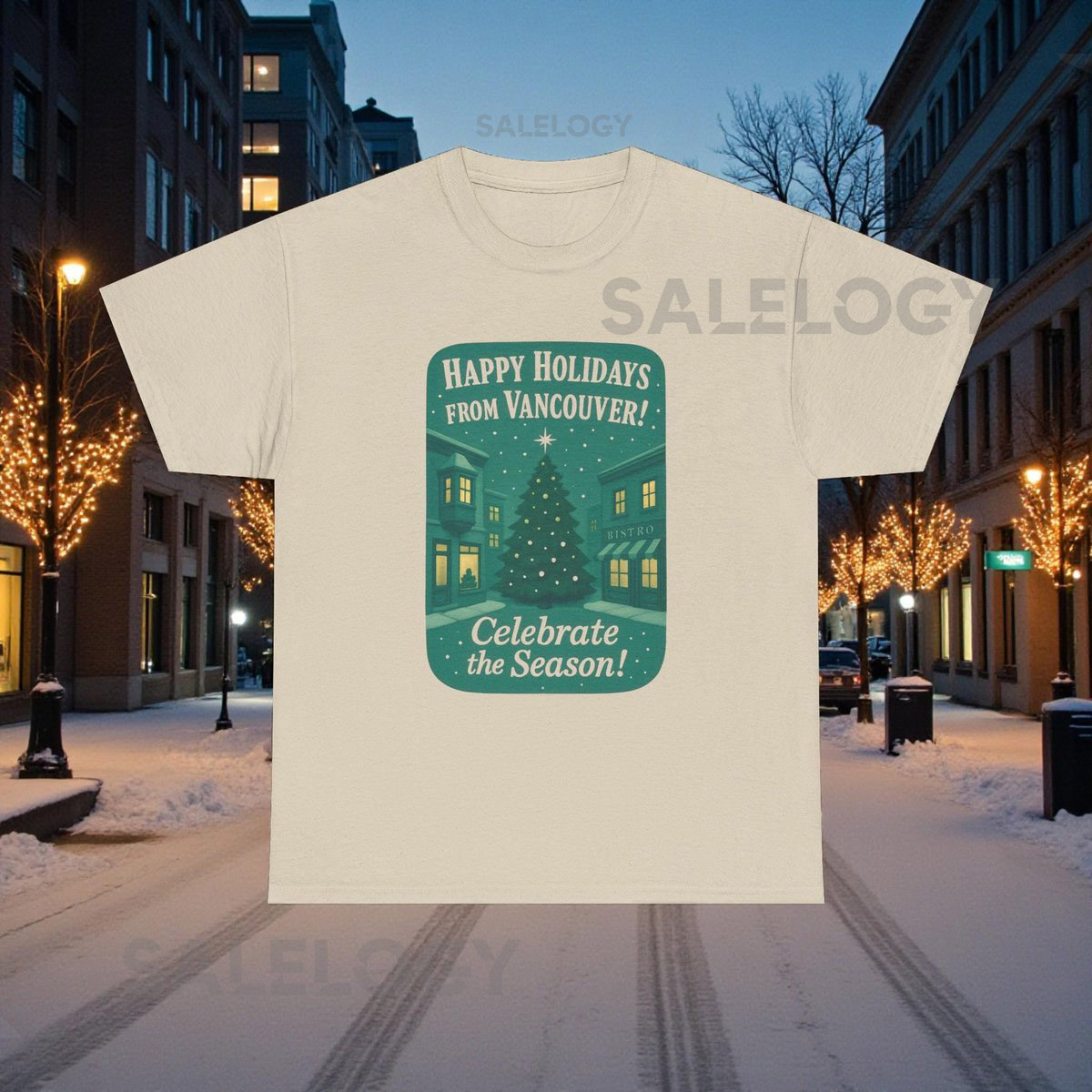 Vancouver Holiday Tree Tee Happy Holidays from Vancouver Celebrate the Season Canadian Christmas_532