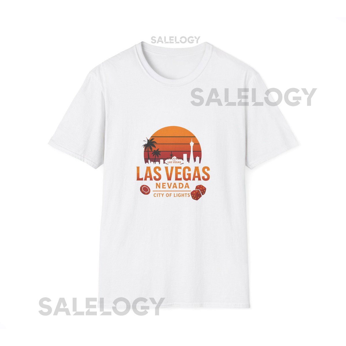 Las Vegas Retro Sunset T-Shirt Vintage Nevada Tee Vegas Skyline Shirt City of Lights Souvenir Travel Gift Tee_177