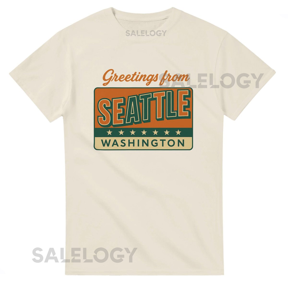 Vintage Postcard Style Seattle T-Shirt - Greetings from Seattle WA - Soft Cotton Tee_621