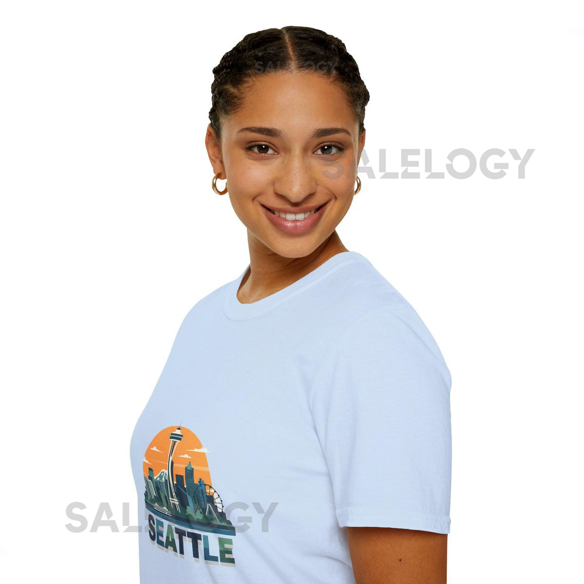 Seattle skyline graphic T-Shirt Space Needle cityscape tee_400