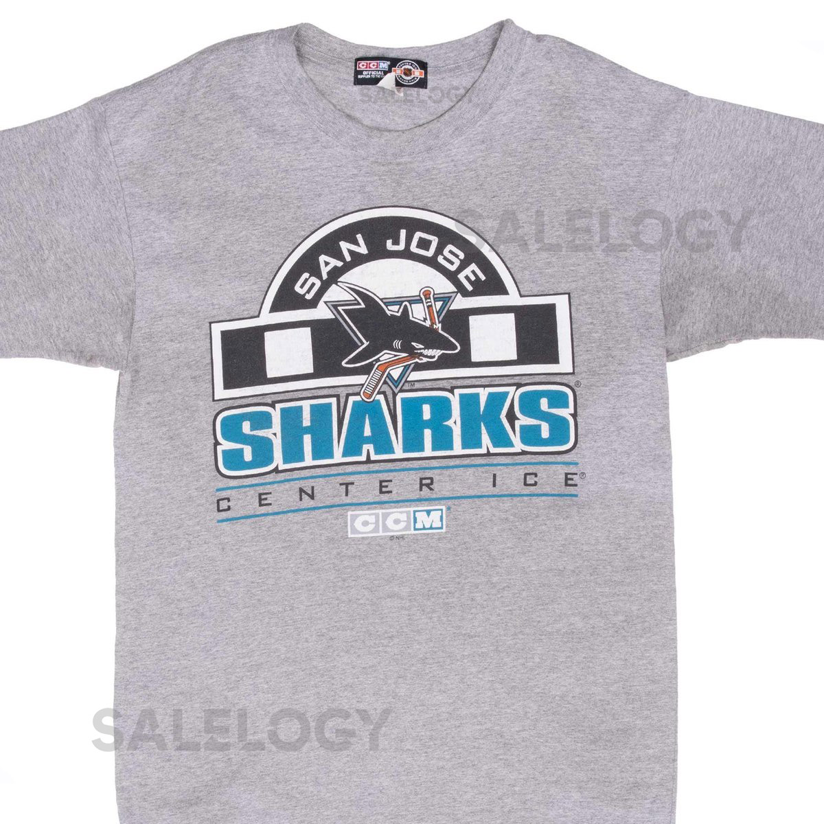 Vintage nhl san jose sharks tee shirt 1990s size large_620