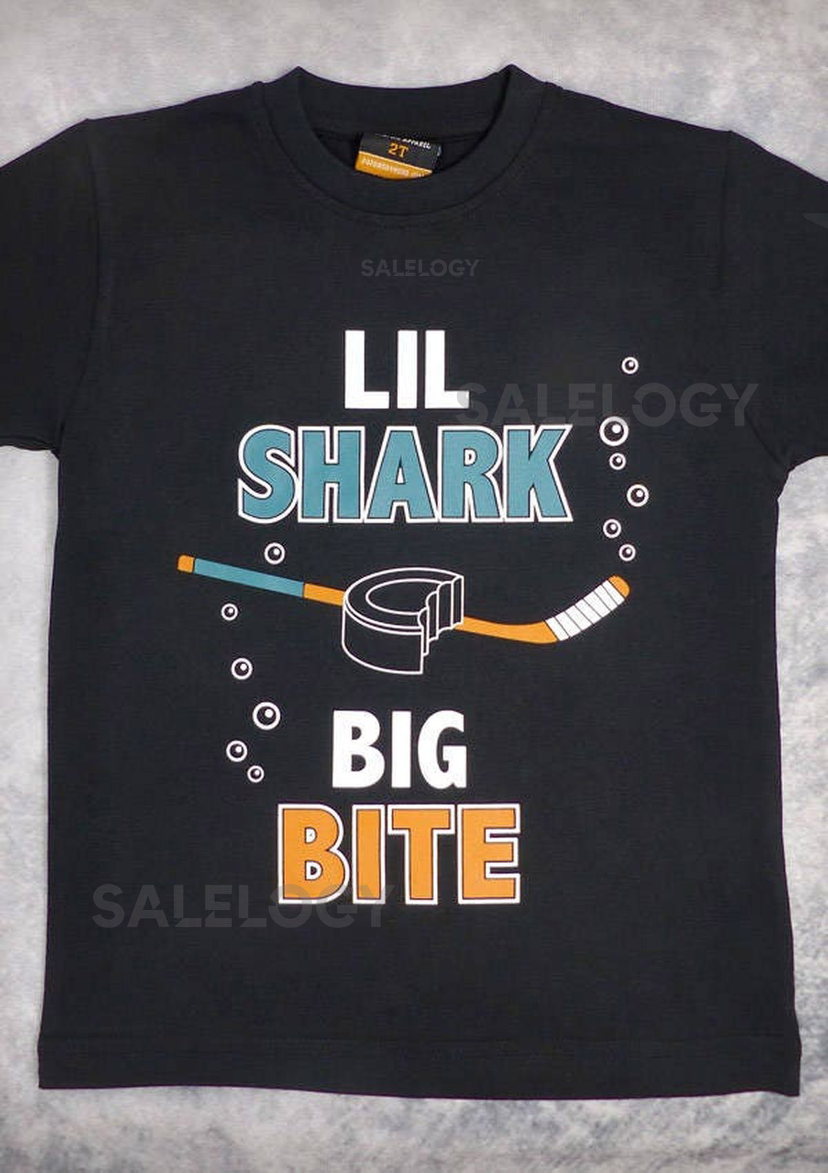 Shark Bite San Jose Sharks - Funny Sharks-inspired Toddler Youth Black Graphic T-shirt NHL Hockey Cool Boy Gift Little Fan_437