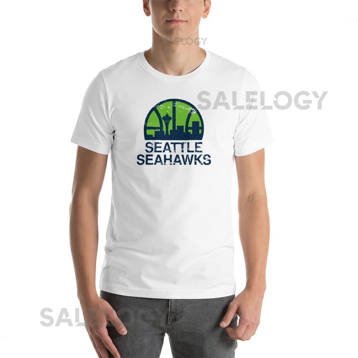 Seattle Seahawks Sonic Skyline Logo Tee_385