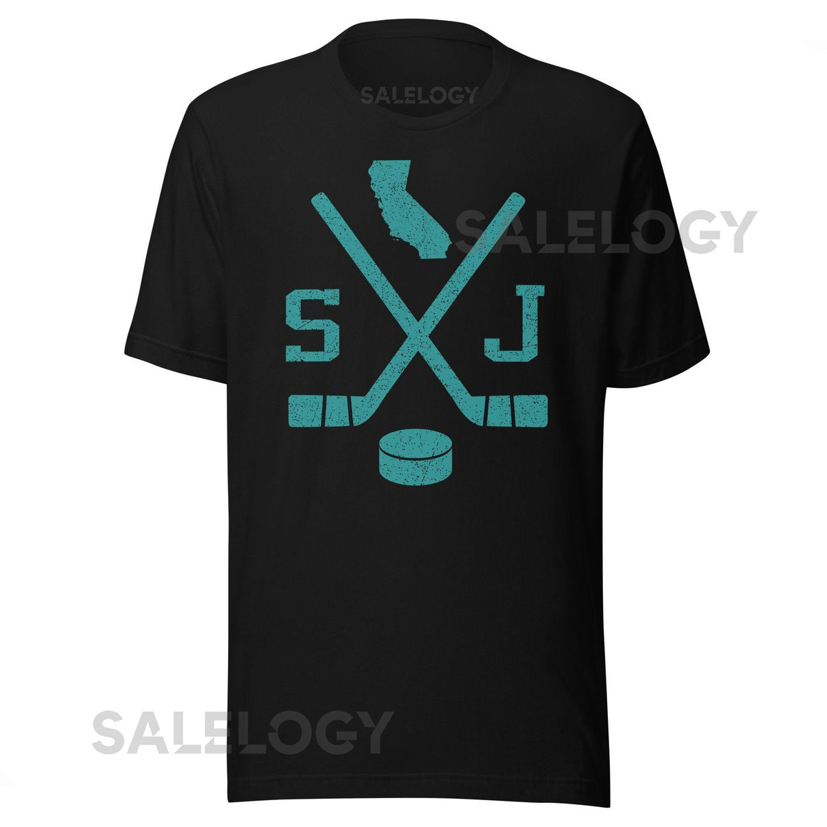 Vintage San Jose Hockey Sticks Retro SJ Premium Unisex T-Shirt_625