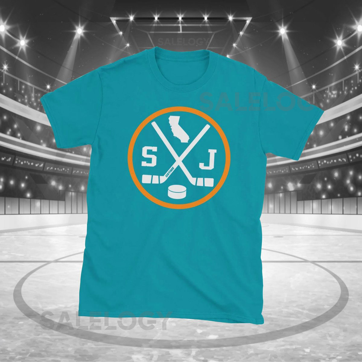 Retro San Jose Hockey Emblem Vintage SJ T-Shirt_229