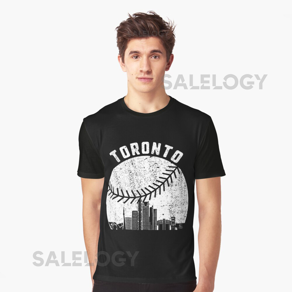 Toronto Skyline Baseball Fan Vintage Toronto CA Ba
