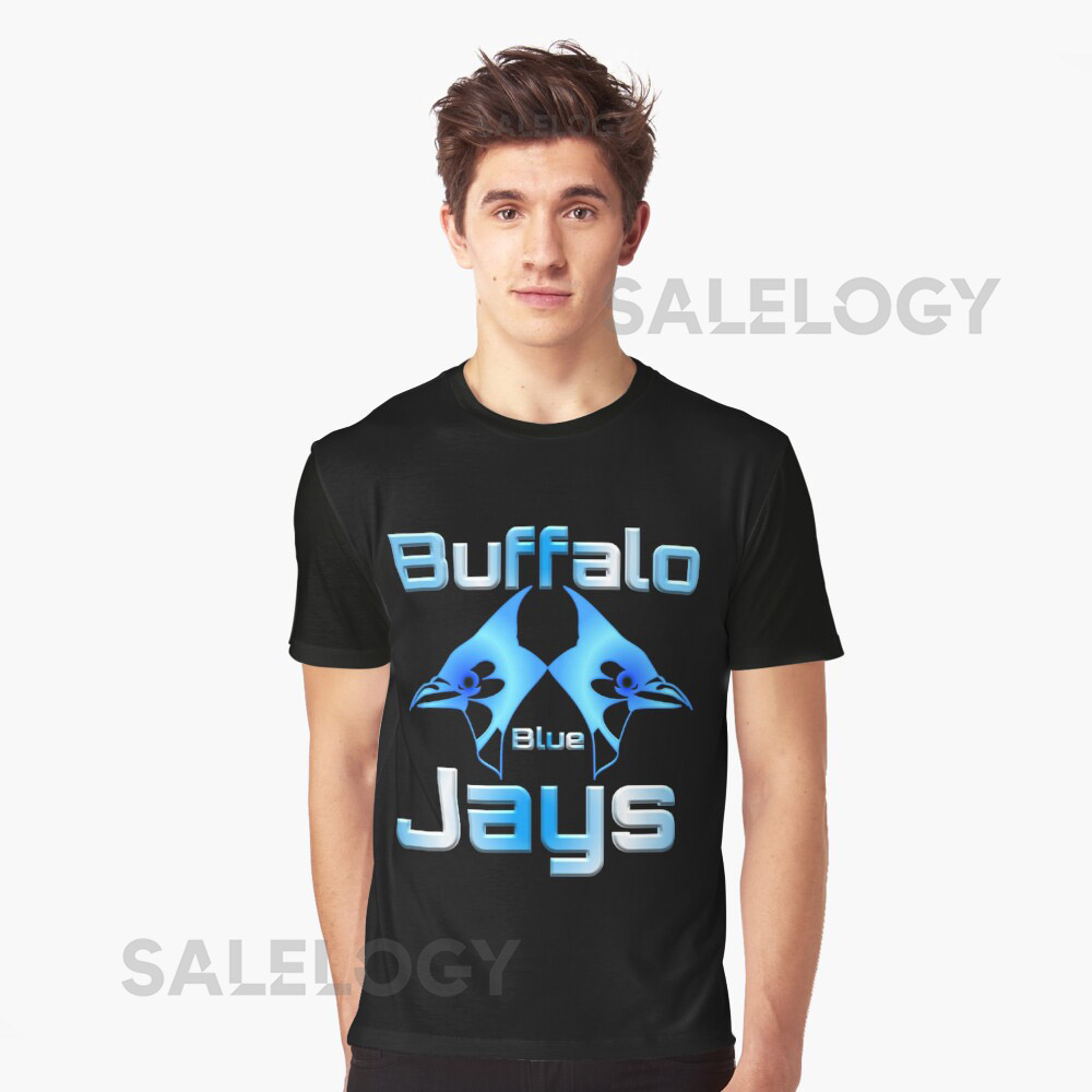 Buffalo Blue Jays Text Art Pattern Design Classic