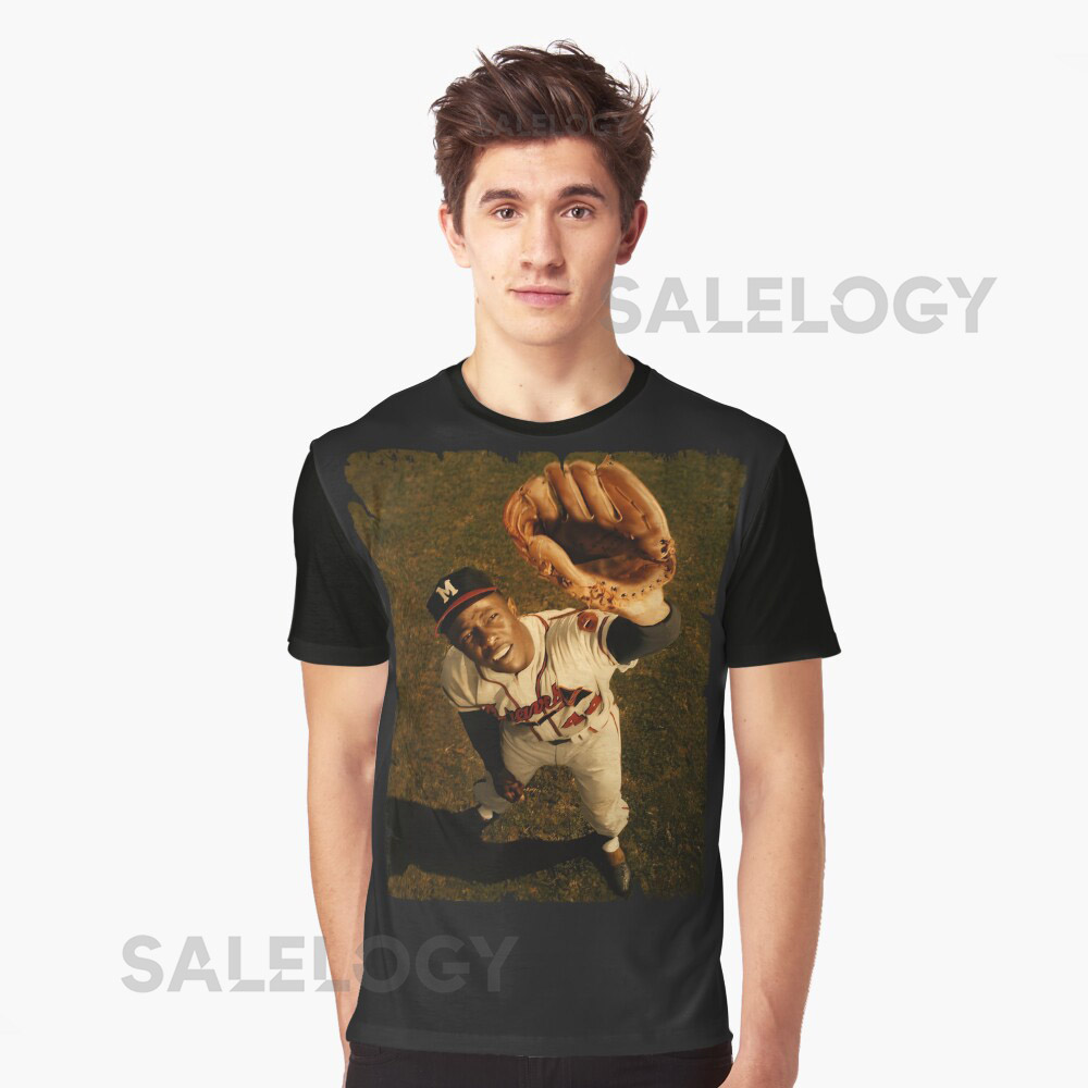 Hank-Aaron-In-Atlanta-Braves-1957 Essential T-Shirt for Sale by