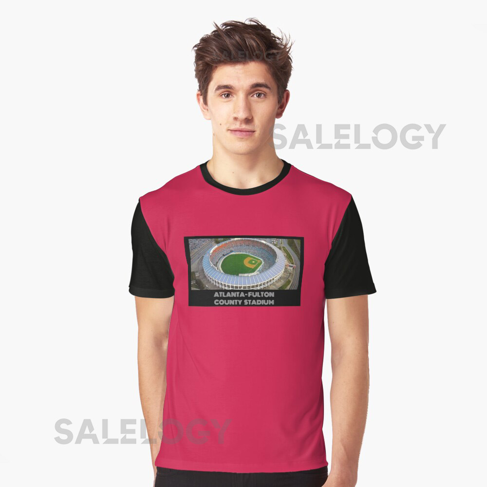 Atlanta-Fulton County Stadium- Braves Scarlet Oversizedyythkg