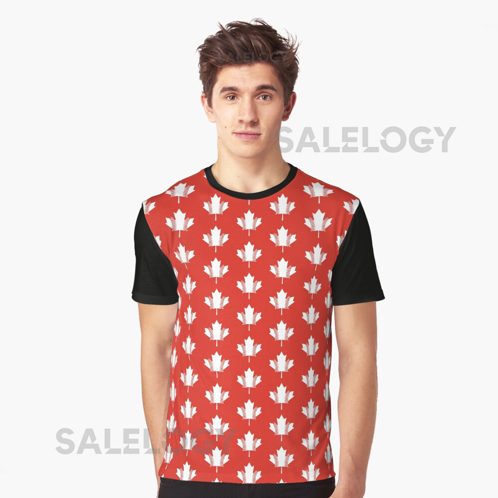 Maple Leaf Baseball (White) Fitted V-Neck T-Shirtyythkg